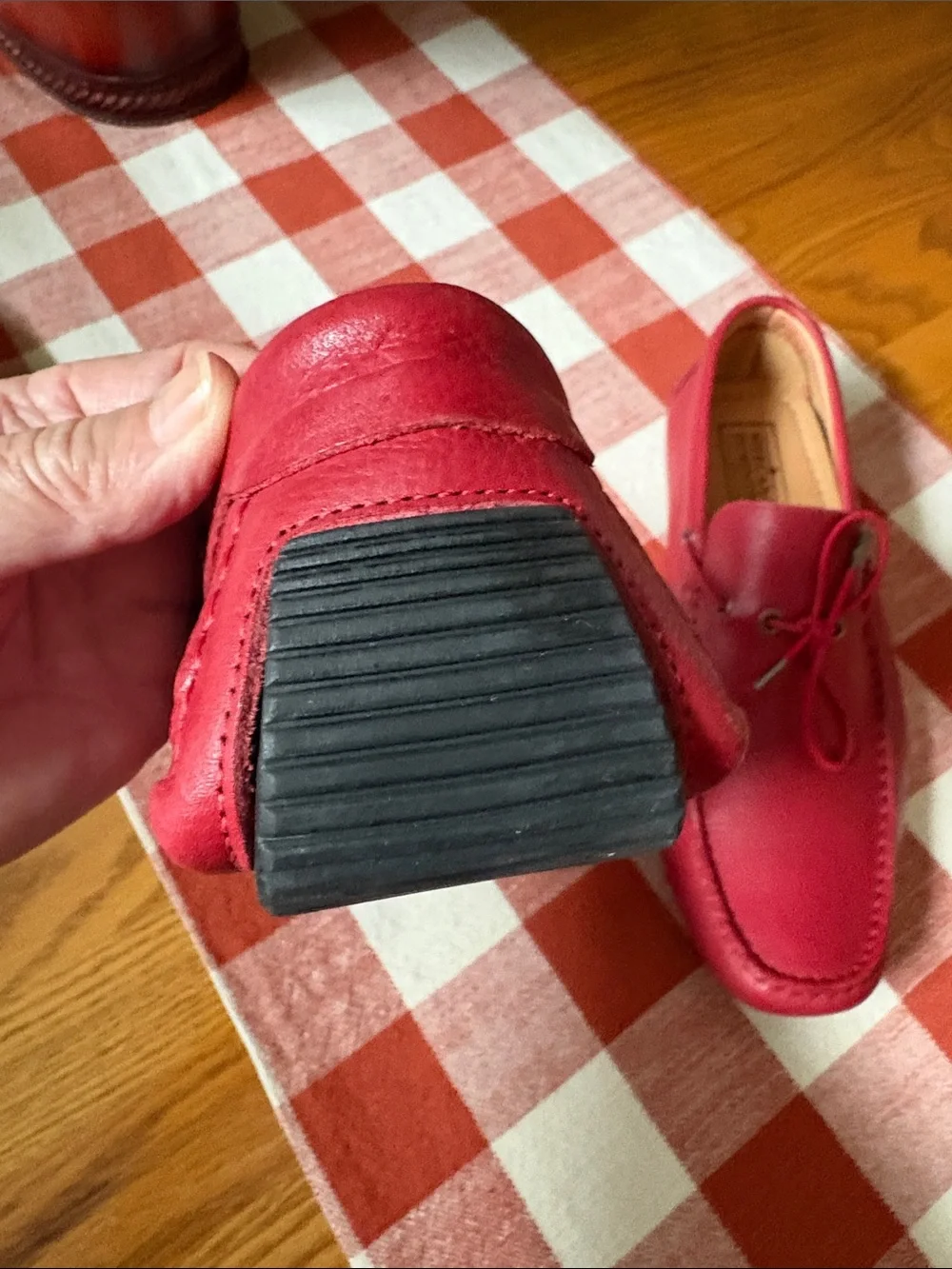 Mercanti Fiorentini NWOT Red Mens Leather Slip-On Driving Loafers / Sz 9
